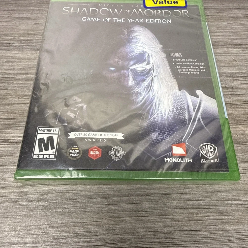 Middle Earth: Shadow of Mordor GOTY Xbox One (Brand New Factory Sealed US Versio